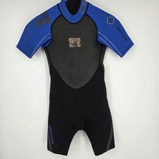 Body Glove Pro 2 Juniors 14 Shorty Wetsuit Blue Black Short Sleeve Neoprene Surf