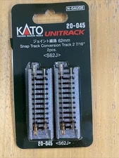 Kato Unitrack 20-045 62mm Snap Track Conversion Track 2-7/16” 2pcs.