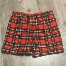 Lord and Taylor Plaid Wool-blend Shorts Boys 3 Red Plaid, Lined, Dressy