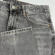 Zara Premium Denim Collection Gray High Waisted Straight Leg Jeans Womens Size 6