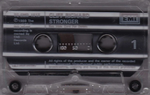 Cliff Richard Stronger Kassette UK EMI 1989 Kassette TCEMD1012 - Bild 2 von 2