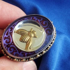 Mars and Valentine Vintage Designer Bumble Bee Sterling Silver 925 RING Size 8.2