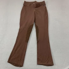 Kerrits Riding Pants Womens Large Brown Knee Patch Bootcut Equestrian Breeches