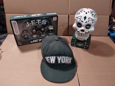 LOT  NFL New York Jets  Football  Cap Hat & Little People & Jet Skull  VG+
