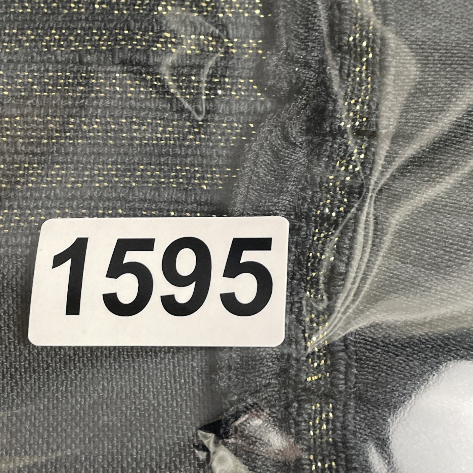 Elan Sauvie Dress Woman Medium Black Metallic Gold Pockets Tiered Bell Sleeve