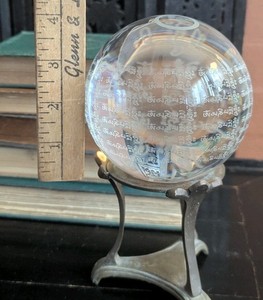 Crystal Buddha Ball Heart Sutra Mantra Buddhist Scripture Feng Shui Art Decor