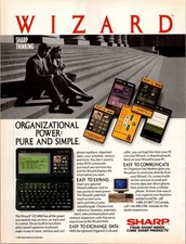 1992   SHARP Wizard OZ-8000  PC Computer Print Ad   90s GA.06