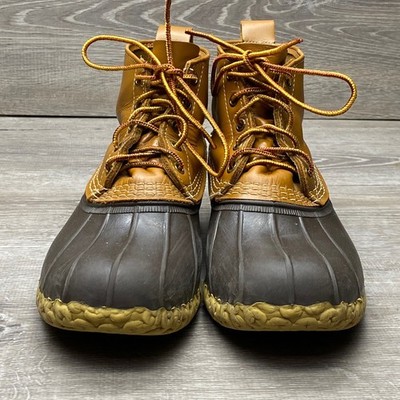 LL Bean 6 Inch Bean Boot Tan Brown Leather Made in Maine Duck Boot Mens 9M Men main image 2