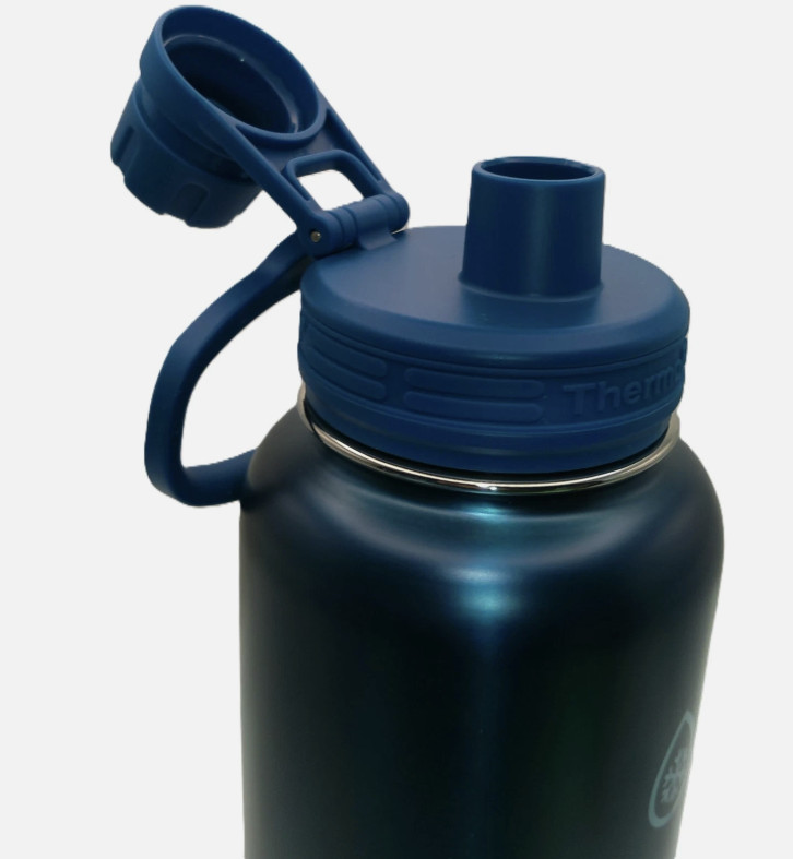 ThermoFlask Stainless Steel 2-Pack  Water Bottle, 40 oz Purple/Green ,Blue/Bruse