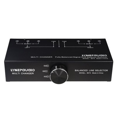B072 3-IN 1-OUT Audio Switch Fully Balanced XLR Signal Selector Passive Selector