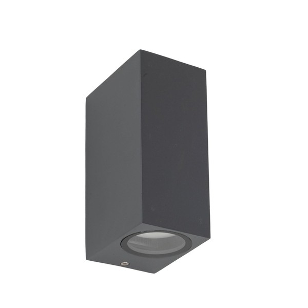 Wandlampe AußEn Up Down Garten Grau Metall GU10 IP44 H:15,1 Cm AußEnleuchte Wand-image