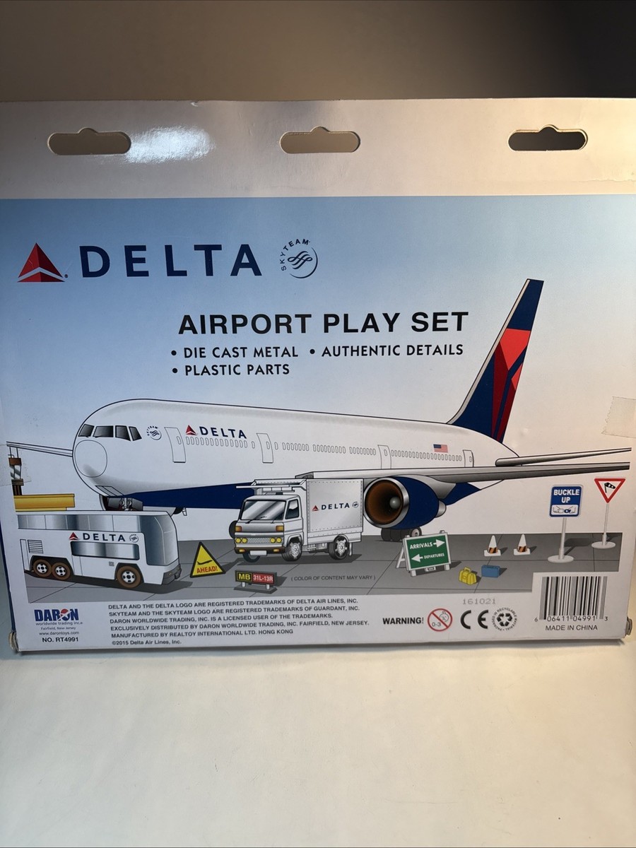 Delta Airlines Airport Playset Die Cast Metal Authentic Details