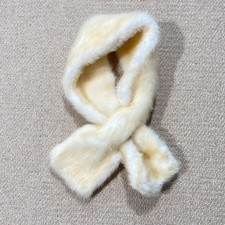 Faux Fur Shawl Womens One Size White Snood Stole Wrap Cover Up Retro Chic