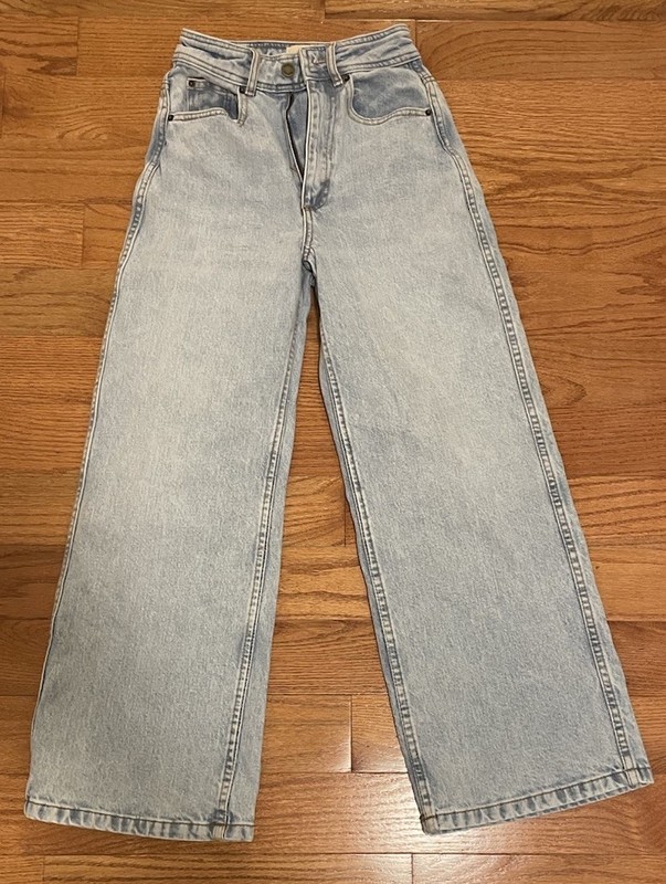 Sezane Light Blue Wide Leg Jeans Size 32 XXS 0