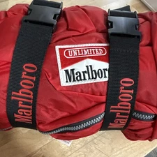 VTG 90s Marlboro Adventure Team Zero Degree Sleeping Bag Red/Plaid Lined