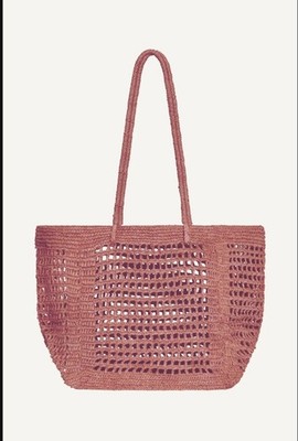Ora Tote - Caramel Raffia-Its open weave is built for beach days, keeping sand.