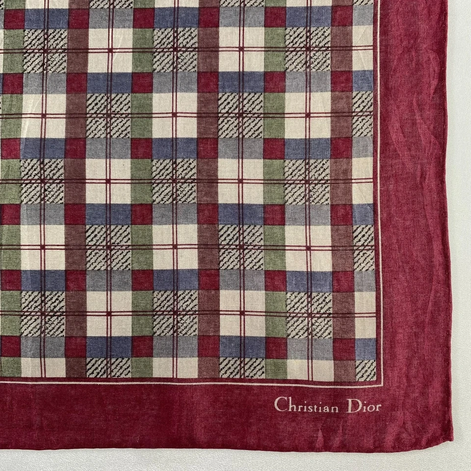 Vintage Christian Dior Handkerchief Neckerchief Bandana Pocket Square - Image 3 of 4