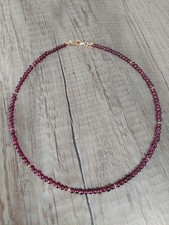 Zarte Granatkette 925 Verschluss