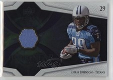 2008 Upper Deck Icons Future Stars Materials Silver Chris Johnson #FSM12 qc1
