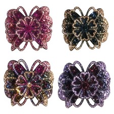 HairBarrette Crystal Flower Barrette Rhinestones Flower Hair Clip Flower Hairpin