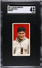 1909-11 T206 TOLSTOI Larry Doyle Portrait Centered New Grade SGC  4