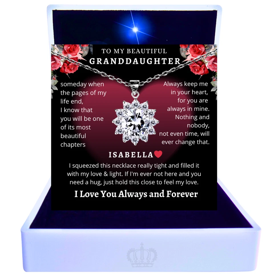 Collar regalo para nieta PERSONALIZADO A MI NIETA, Silver Star Gbox Foto 2 de 4