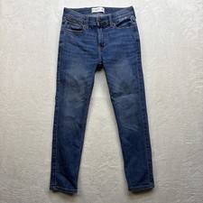 Abercrombie Kids Girls Taper Jeans Size 9/10 Medium Wash Denim Regular Fit