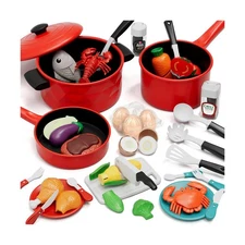 Lehoo Castle Play Kitchen Accessories, Play Pots and Pans Sets for ... Fast Ship