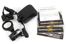 Olympus T28 Macro Twin Flash Full Set w/ T Power Control Original Manuals