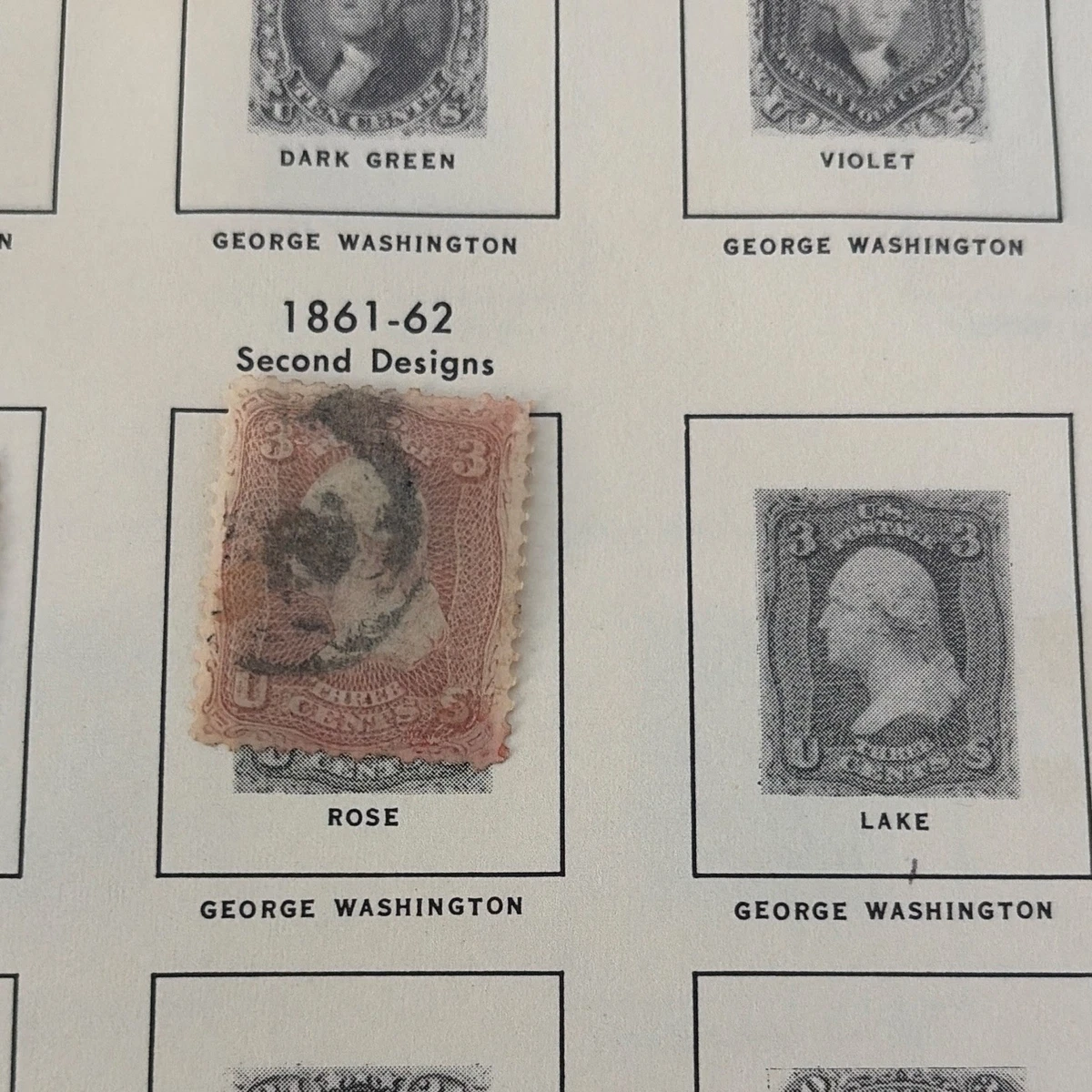 George Washington 3 Cent Stamp In Used Us Stamps (19th Century