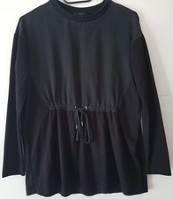 COS Damen Langarmshirt Viskose-Jersey Schwarz  Gr. XS (34)