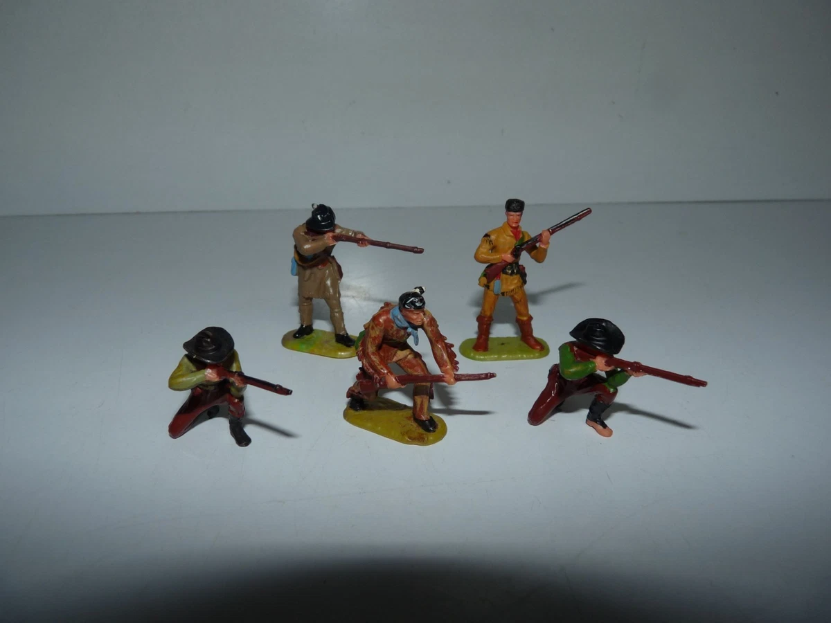 Ancienne figurine / soldat, cow boy couché, Starlux Céramique/Plastique