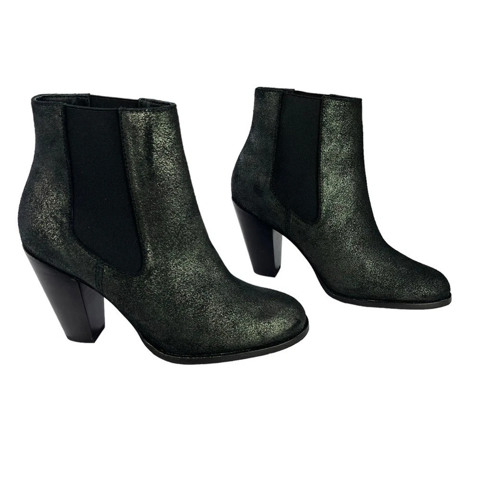 Четверг загрузки Co Galaxy Avenue Chelsea ботинки женщин 8 черный металлик кожи - Изображение 2 из 4