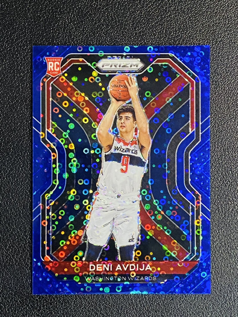2020-21 Panini Prizm Deni Avdija Rookie Blue Disco /175 RC Wizards
