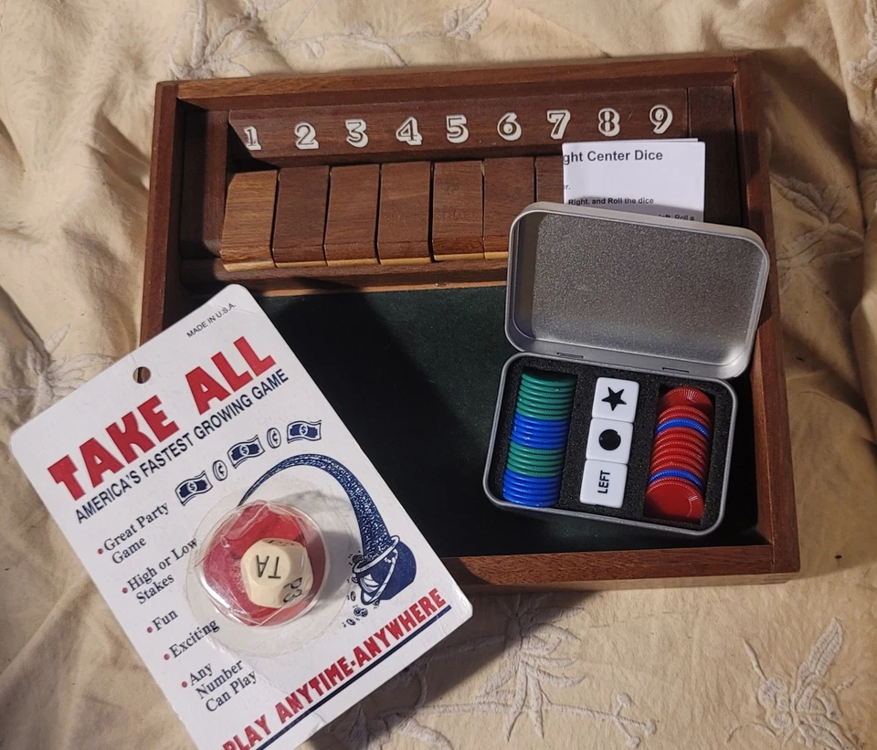 Dice Game, Deluxe Wood. used. "Shut The Box"  - Image 2 of 3