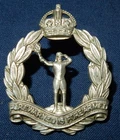 GENUINE WW2 ROYAL OBSERVER CORPS MILITARY CAP BADGE K/C W/M - LUGS HOME FRONT