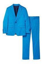Isaac Mizrahi Boy's 2-20 Slim Fit 2-Piece Cotton Stretch Suit - CLEARANCE