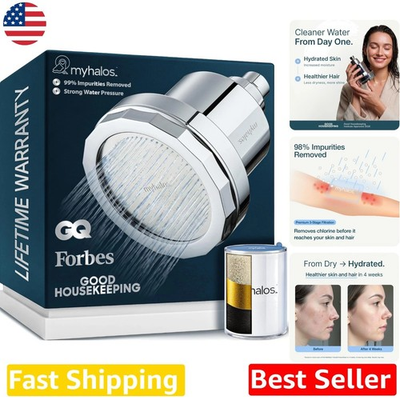 #ad Filtered Shower Head Chrome High Pressure Hard Water Softener KDF 55 ABS $138.15