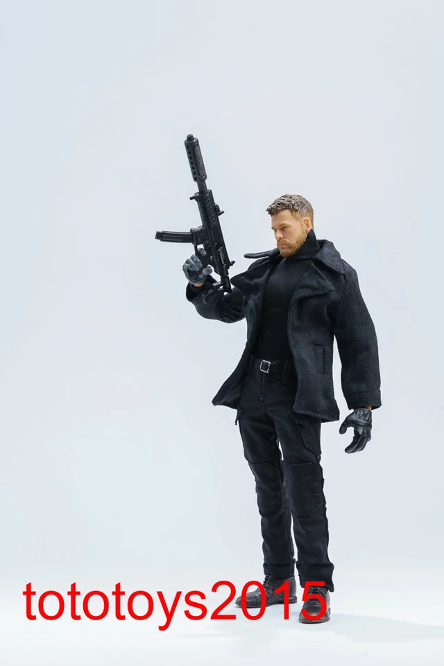 1/12 Negro Cuello Alto Camisa Táctico Pantalones Cortavientos Conjunto Para Figura de Acción 6" Foto 2 de 4