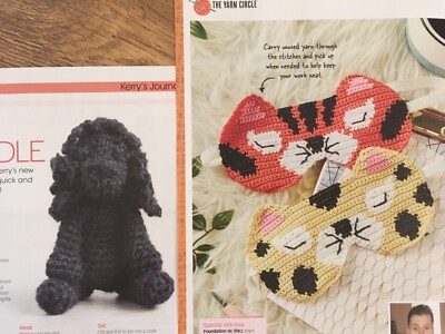 Mini Pudel Hundespielzeug & große Katzen Schlaf Augenmasken Häkelanleitung