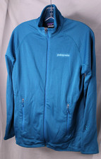 Patagonia R Series Full Zip Blue Grid Fleece Jacket Womens Size Medium