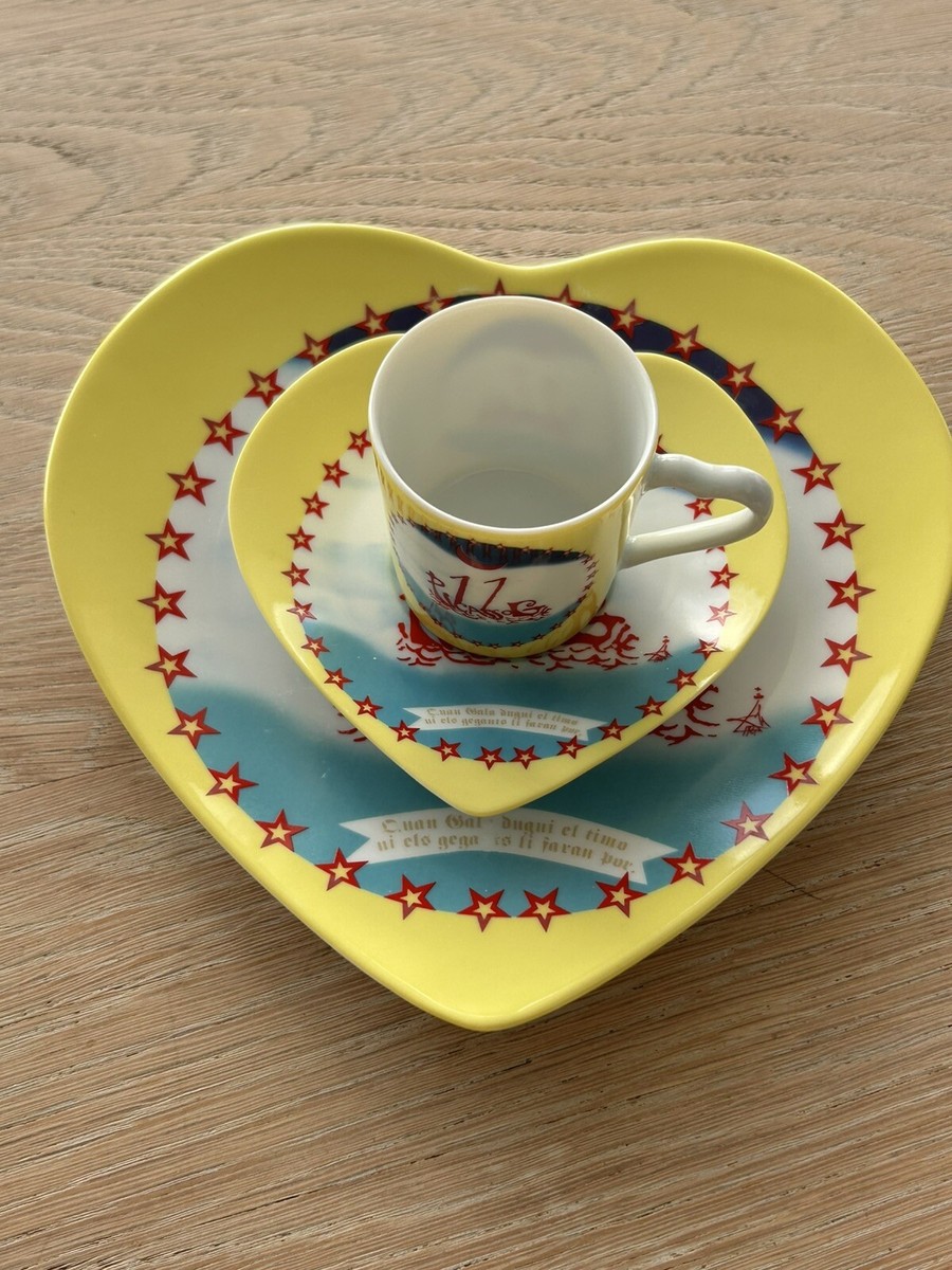 Philippe Deshoulieres Salvador Dali Expresso Cup,Saucer,Plate