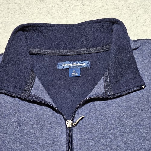 Tommy Bahama 1/4 Zip Mens XL Blue Long Sleeve Knit Pullover - Picture 5 of 11