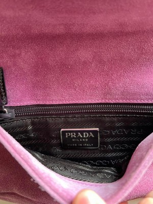 Authentic prada Archive FRINGE BUCKLE bag AW1999 italy rare 