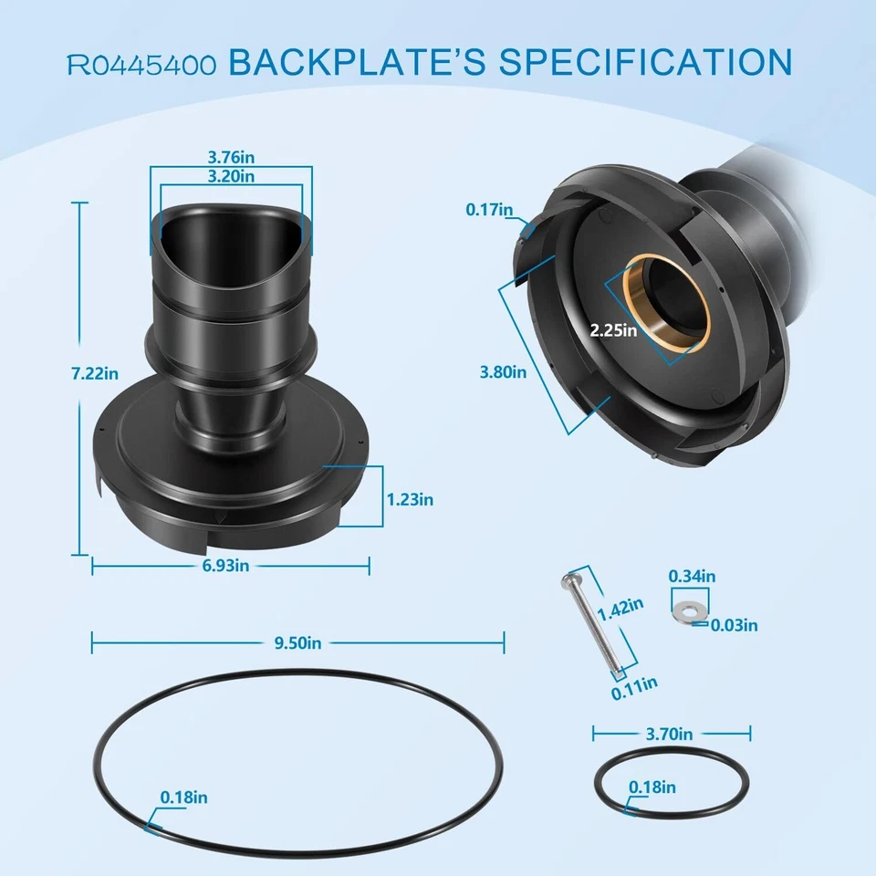 R0445400 Diffuser w/ O-Ring Hardware Replacement Kit for Zodiac Jandy Pool Pumps - Image 2 of 4