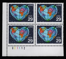 #2535 29c Love, Plate Block [U21112 LL] Mint **ANY 5=FREE SHIPPING**