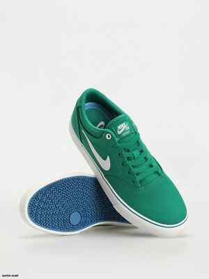 Nike SB Chron Canvas Trainers Green White Cushion Skate BNIB RRP £69  UK