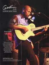 2009 Stampa Pubblicità di Godin Multiac Grand Concert SA Chitarra con Lionel Loueke