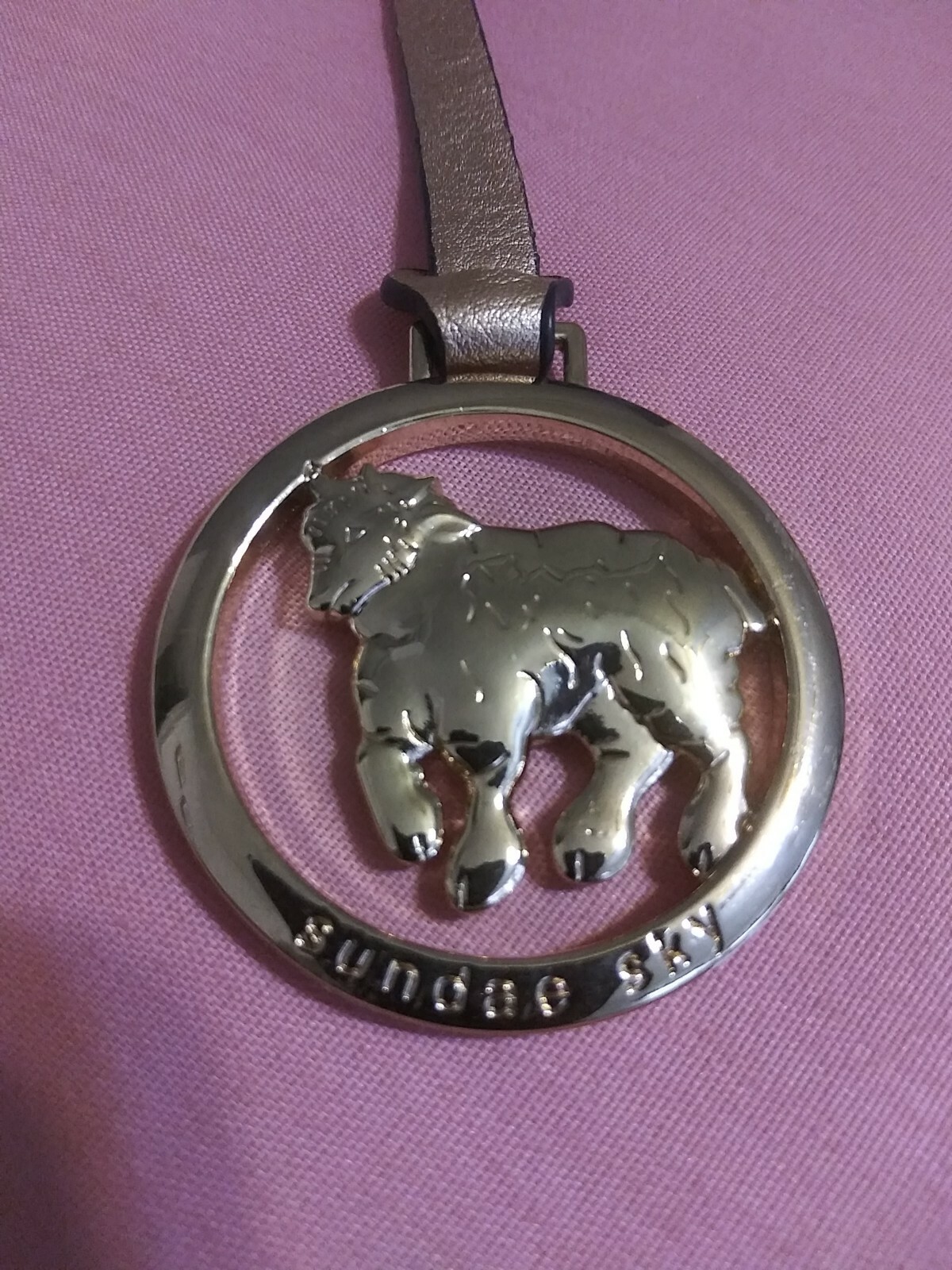 Authentic "Sundae Sky" Bronze & Gold Unicorn Purse Replacement Tag 