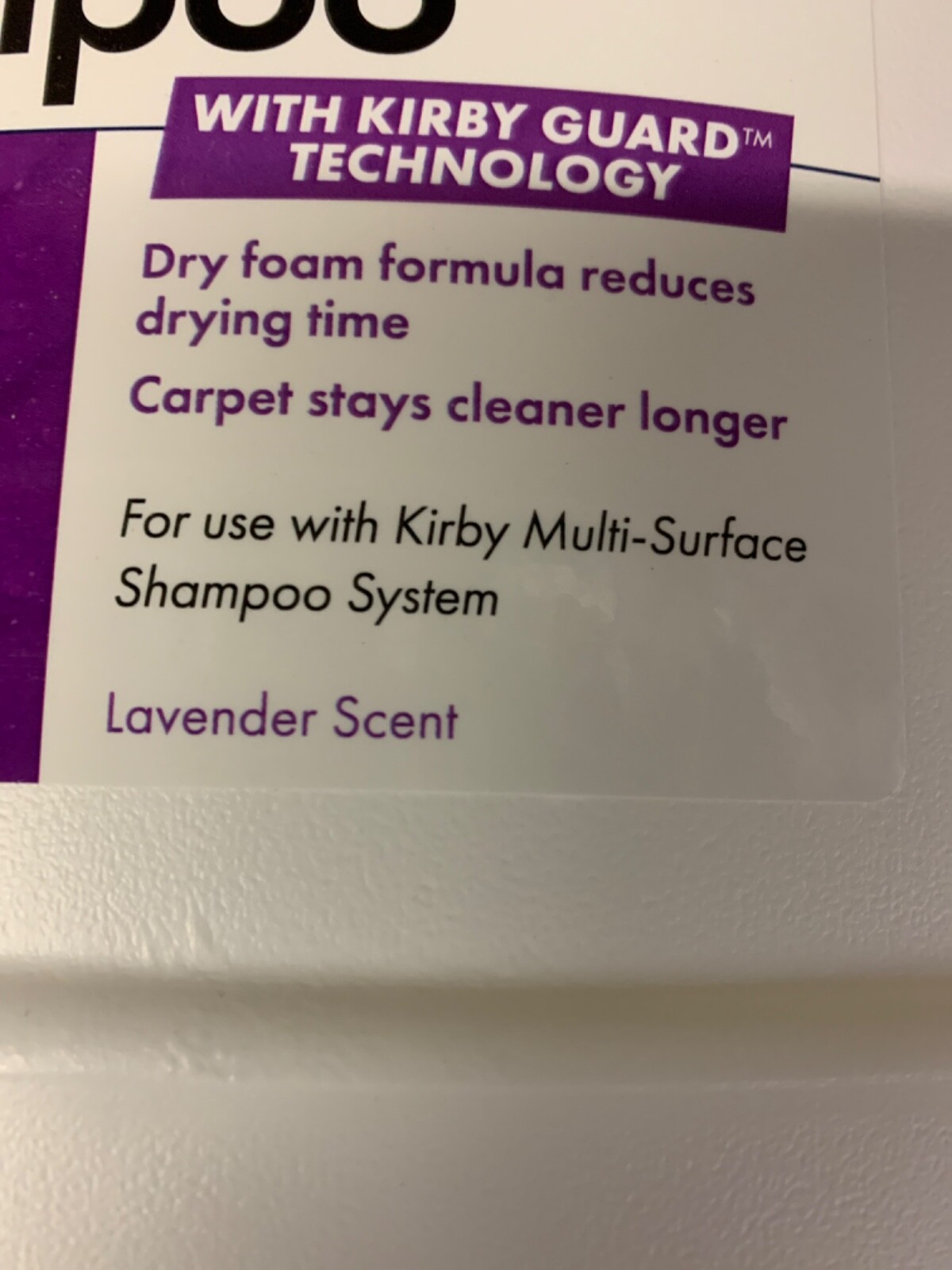 Genuine KIRBY CARPET RUG SHAMPOO ALLERGEN 1 GALLON LAVENDER SCENT eBay